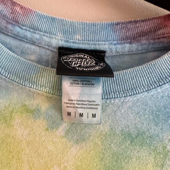 cropped Santa Cruz tie dye t-shirt US M - Picture 3 of 3